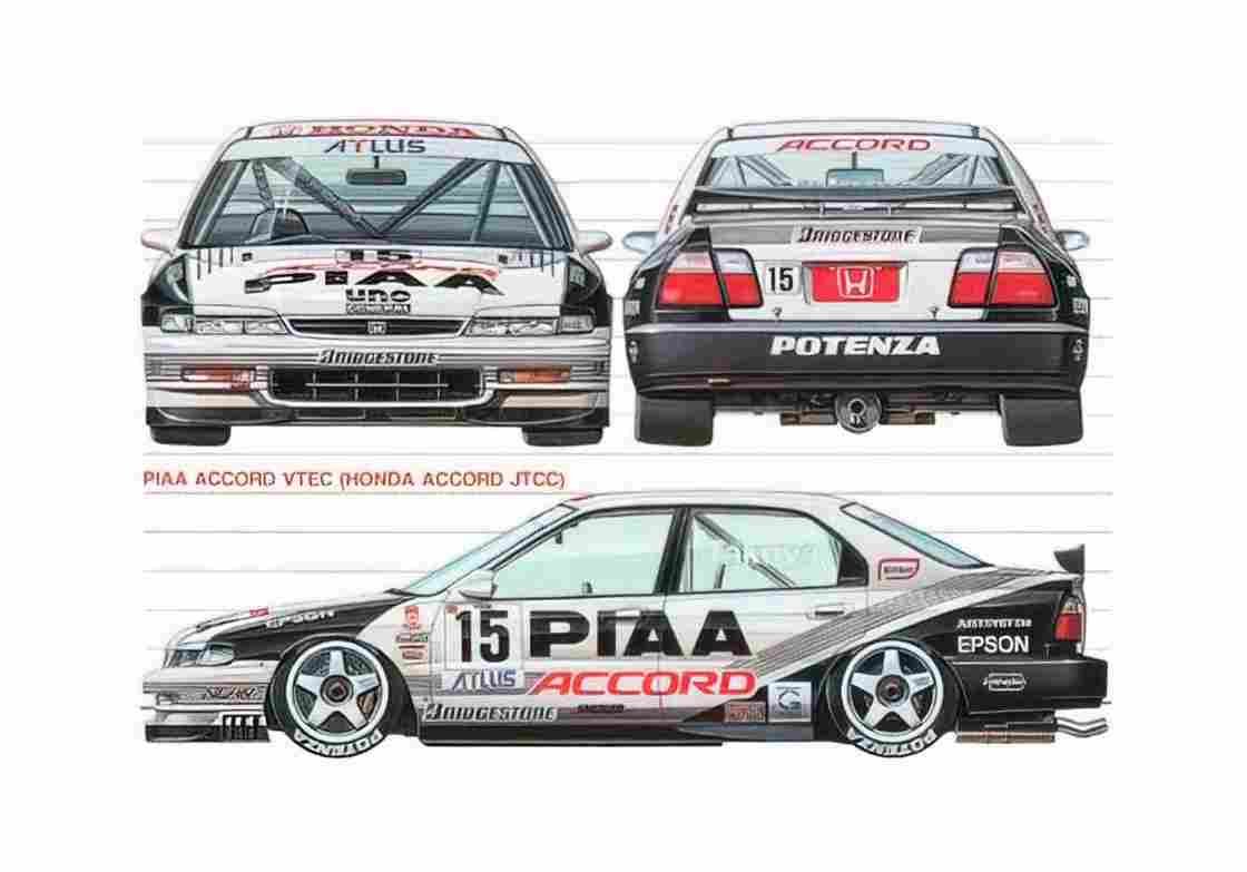 Blueprint Honda Accord JTCC Sedan A4 Photo Print