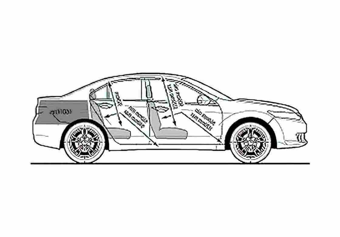 Blueprint Honda Accord VII EX GT 2.2i dTec Sedan 2008 A4 Photo Print