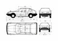 Blueprint Honda Accord Vigor Hatchback 1982 A4 Photo Print