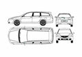 Blueprint Honda Accord Wagon 2003 A4 Photo Print