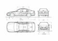 Blueprint Honda Ascot Innova Sedan 1992 A4 Photo Print