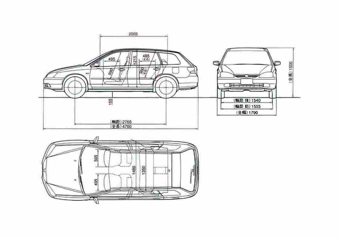 Blueprint Honda Avancier Wagon 1999 A4 Photo Print