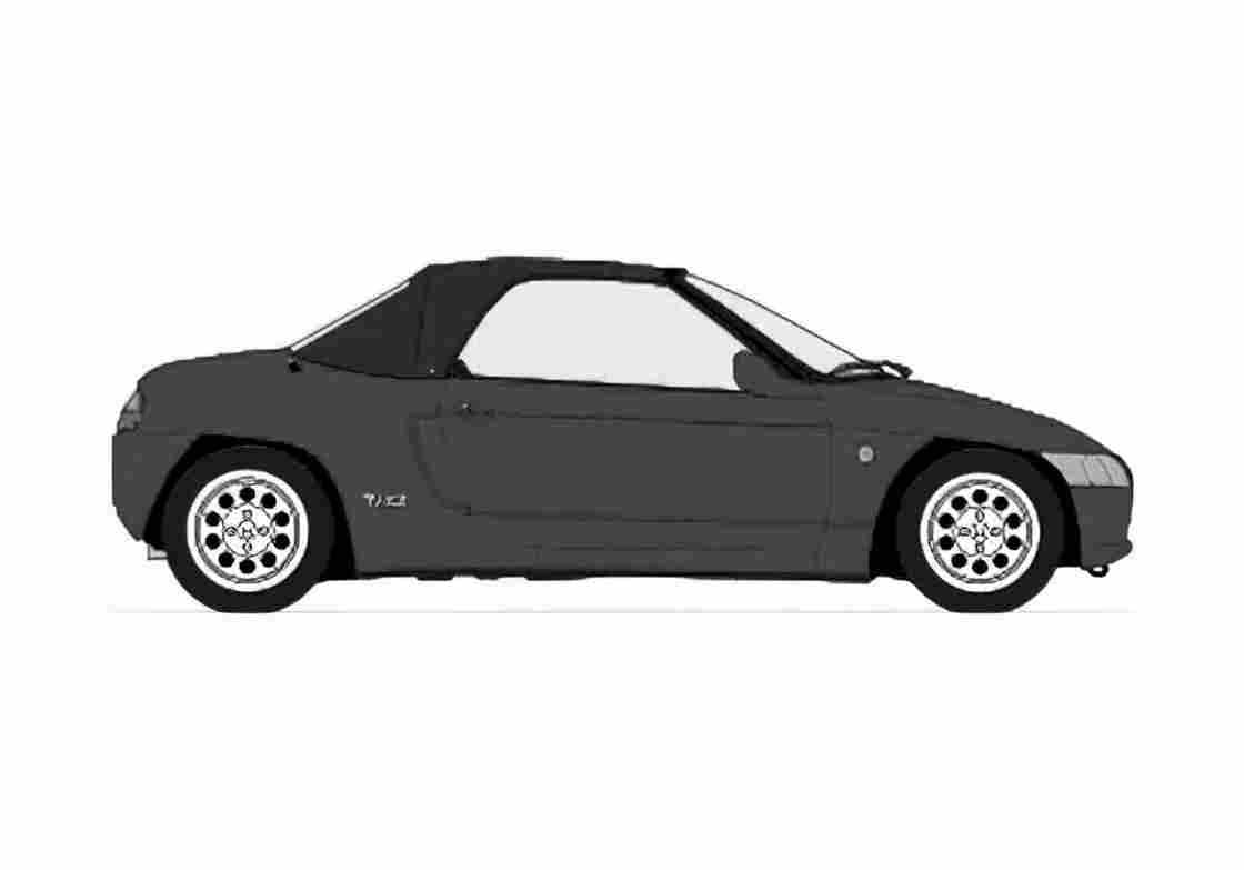 Blueprint Honda Beat Cabriolet 1992 A4 Photo Print
