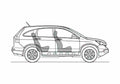 Blueprint Honda CR V SUV 2004 A4 Photo Print