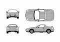 Blueprint Honda CR X Export Coupe 1983 A4 Photo Print
