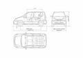 Blueprint Honda Capa Microvan 1998 A4 Photo Print