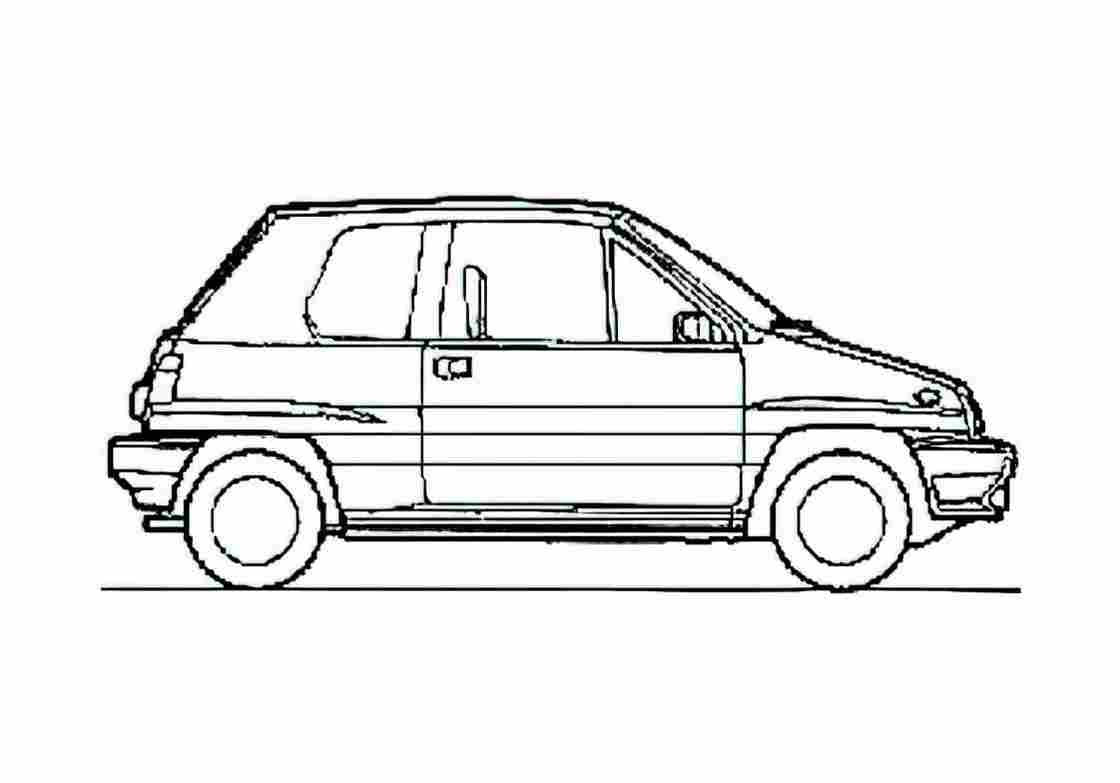Blueprint Honda City Cabriolet 1981 A4 Photo Print