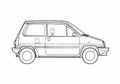 Blueprint Honda City Hatchback 1981 A4 Photo Print