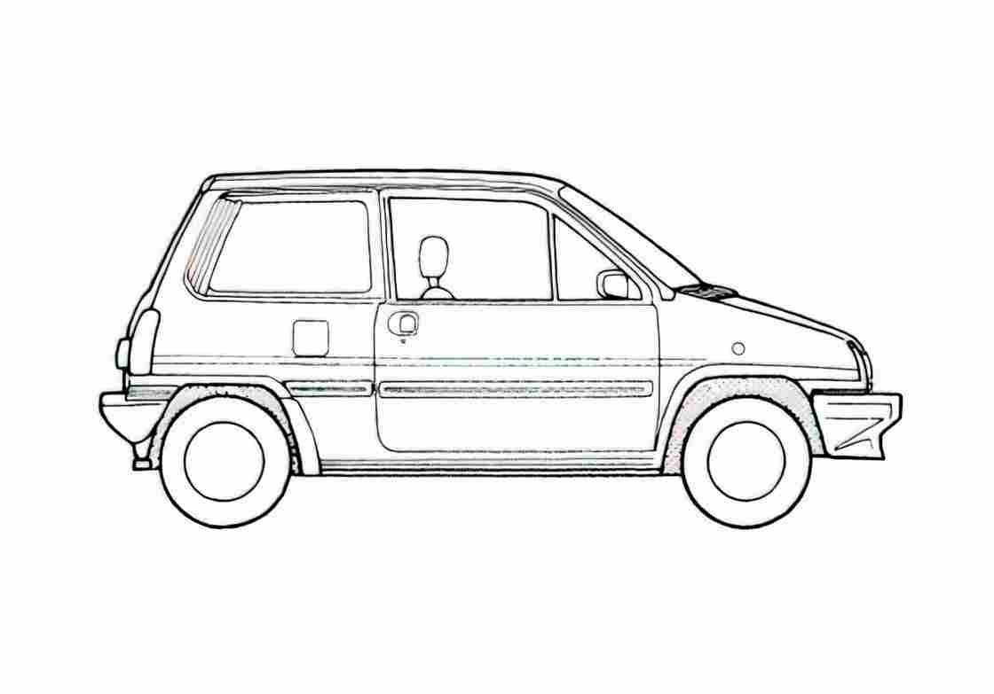 Blueprint Honda City Hatchback 1981 A4 Photo Print