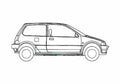 Blueprint Honda City Hatchback 1987 A4 Photo Print