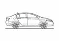 Blueprint Honda City S Sedan 2009 A4 Photo Print