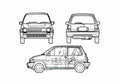 Blueprint Honda City Turbo II Hatchback 1984 A4 Photo Print