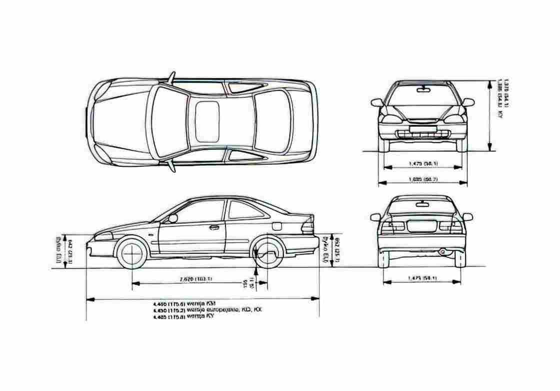 Blueprint Honda Civic Coupe A4 Photo Print