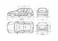 Blueprint Honda Civic EG Hatchback 1993 A4 Photo Print
