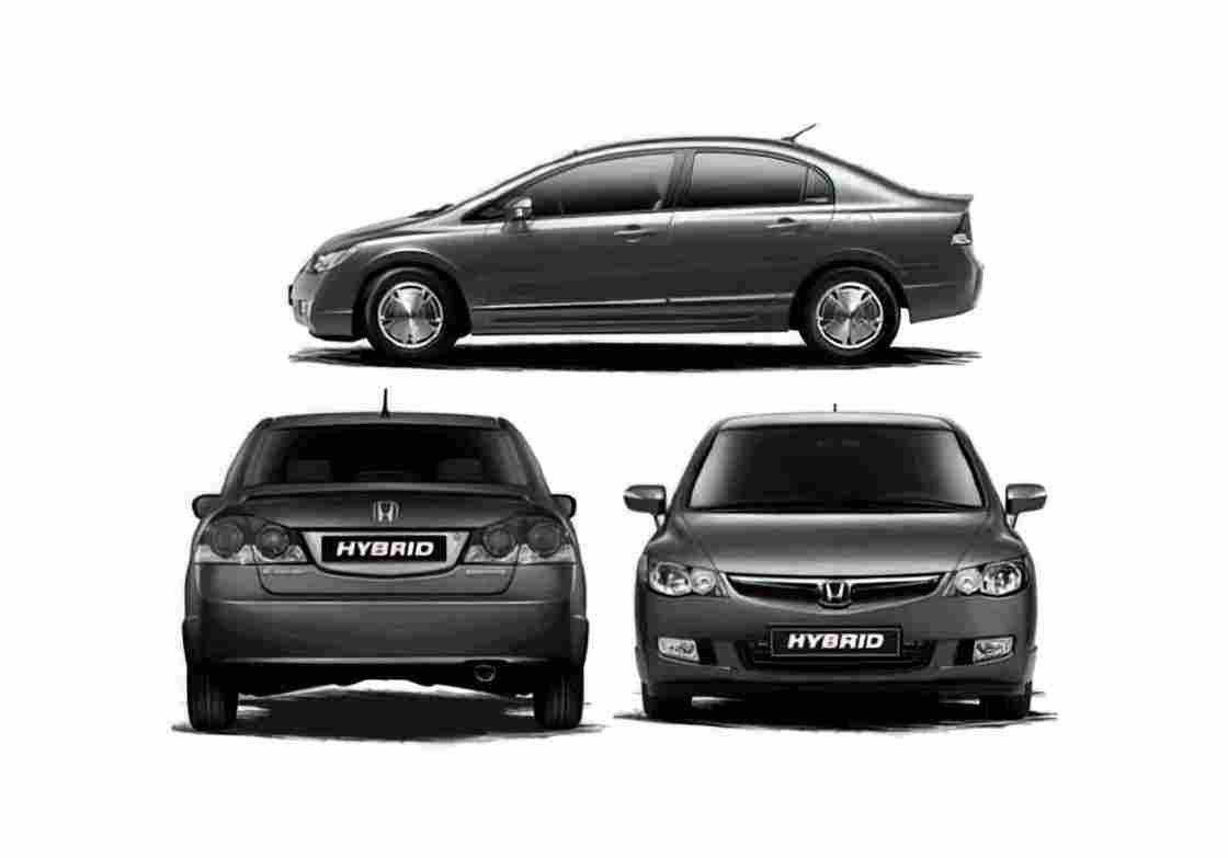 Blueprint Honda Civic Sedan 2006 A4 Photo Print