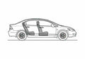 Blueprint Honda Civic VIII FA Sedan 2006 A4 Photo Print