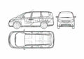 Blueprint Honda Elysion Minivan 2005 A4 Photo Print