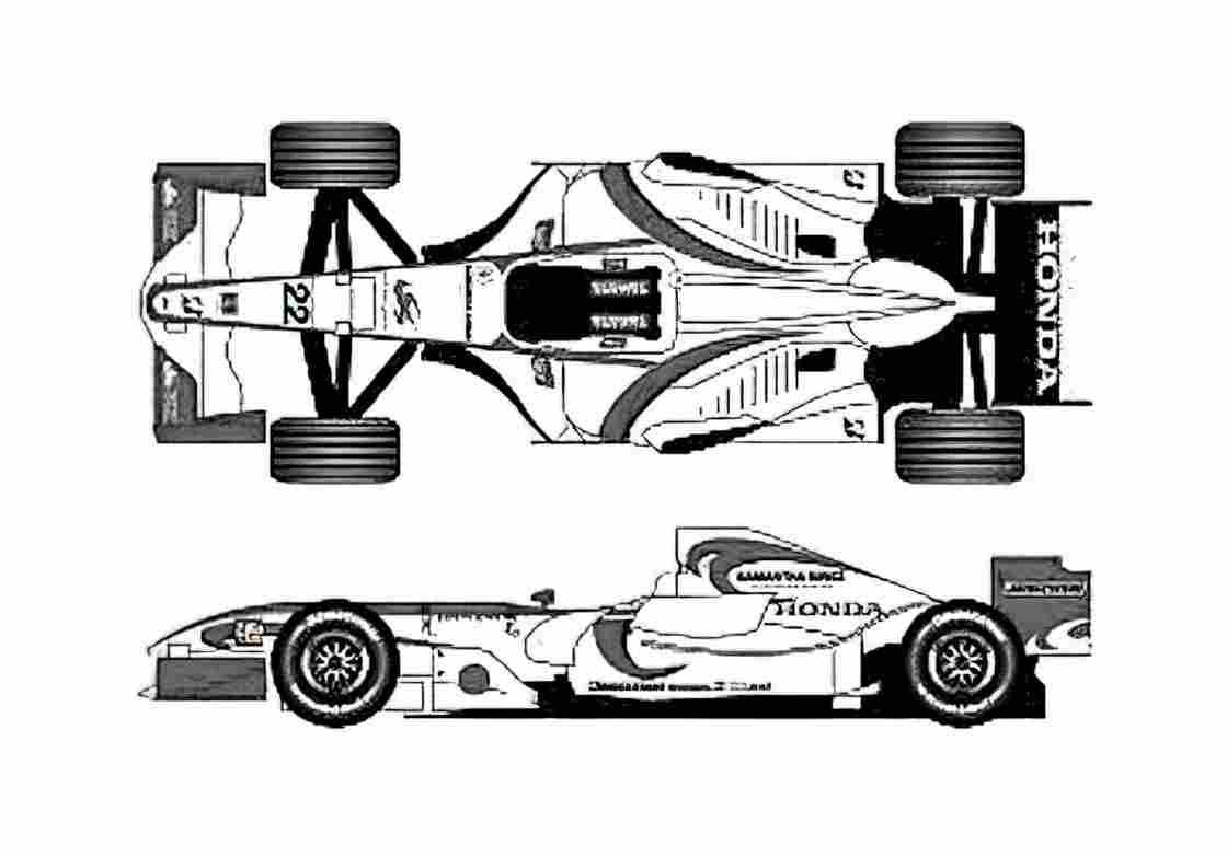 Blueprint Honda F1 OW 2006 A4 Photo Print
