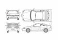 Blueprint Honda Integra III DC2 S Edition Coupe 1999 A4 Photo Print