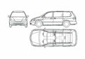 Blueprint Honda Lagreat Minivan 1995 A4 Photo Print