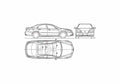 Blueprint Honda Legend Sedan 2010 01 A4 Photo Print