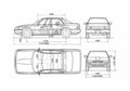 Blueprint Honda Legend V6 Sedan 1985 A4 Photo Print