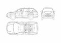 Blueprint Honda MDX SUV 2005 A4 Photo Print
