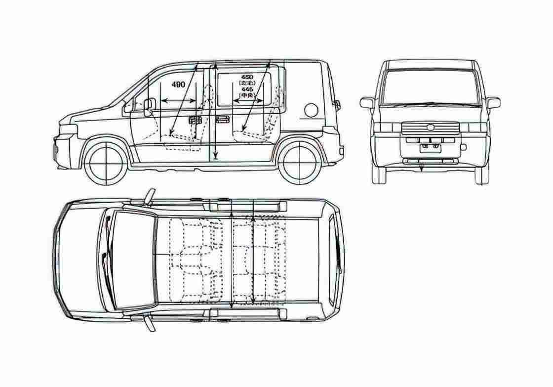 Blueprint Honda Mobilio Spike Microvan 2005 A4 Photo Print