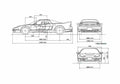Blueprint Honda NSX Coupe 2002 A4 Photo Print