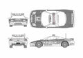 Blueprint Honda NSX Twin Ring Motegi Safecy Car Coupe 1994 A4 Photo Print