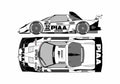 Blueprint Honda NSX Works Coupe 2004 A4 Photo Print