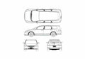 Blueprint Honda Odyssey Absolute Minivan 2006 A4 Photo Print