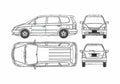 Blueprint Honda Odyssey Minivan 2003 A4 Photo Print