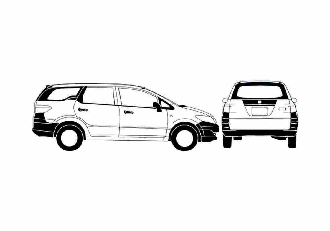 Blueprint Honda Partner Van 2007 A4 Photo Print