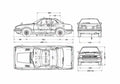 Blueprint Honda Prelude Coupe 1978 A4 Photo Print