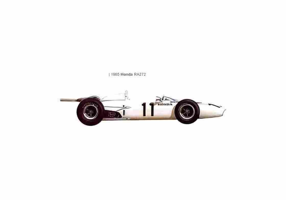 Blueprint Honda RA272 F1 OW 1965 01 A4 Photo Print
