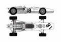Blueprint Honda RA273 F1 V12 OW 1967 A4 Photo Print