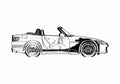 Blueprint Honda S2000 Targa 2005 A4 Photo Print
