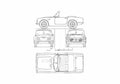 Blueprint Honda S600 Cabriolet 1964 A4 Photo Print