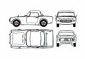 Blueprint Honda S600 Coupe 1964 A4 Photo Print