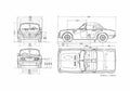 Blueprint Honda S800 Cabriolet A4 Photo Print