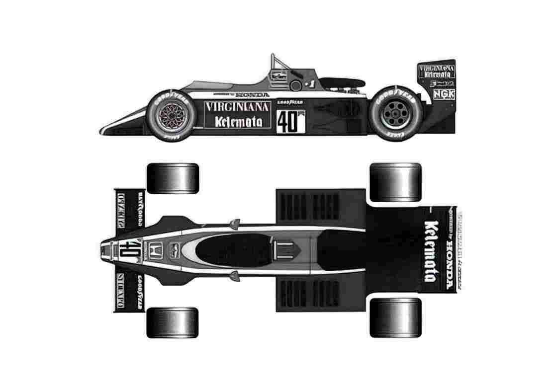 Blueprint Honda Spirit 201C F1 OW 1983 A4 Photo Print