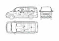 Blueprint Honda Stepwgn Minivan 2005 A4 Photo Print