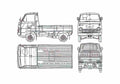 Blueprint Honda TN III360 Truck 1970 A4 Photo Print