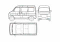 Blueprint Honda Vamos Hobio Microvan 2005 A4 Photo Print