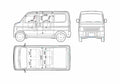 Blueprint Honda Vamos Microvan 2005 A4 Photo Print