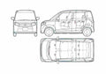 Blueprint Honda Zest Hatchback 2006 A4 Photo Print