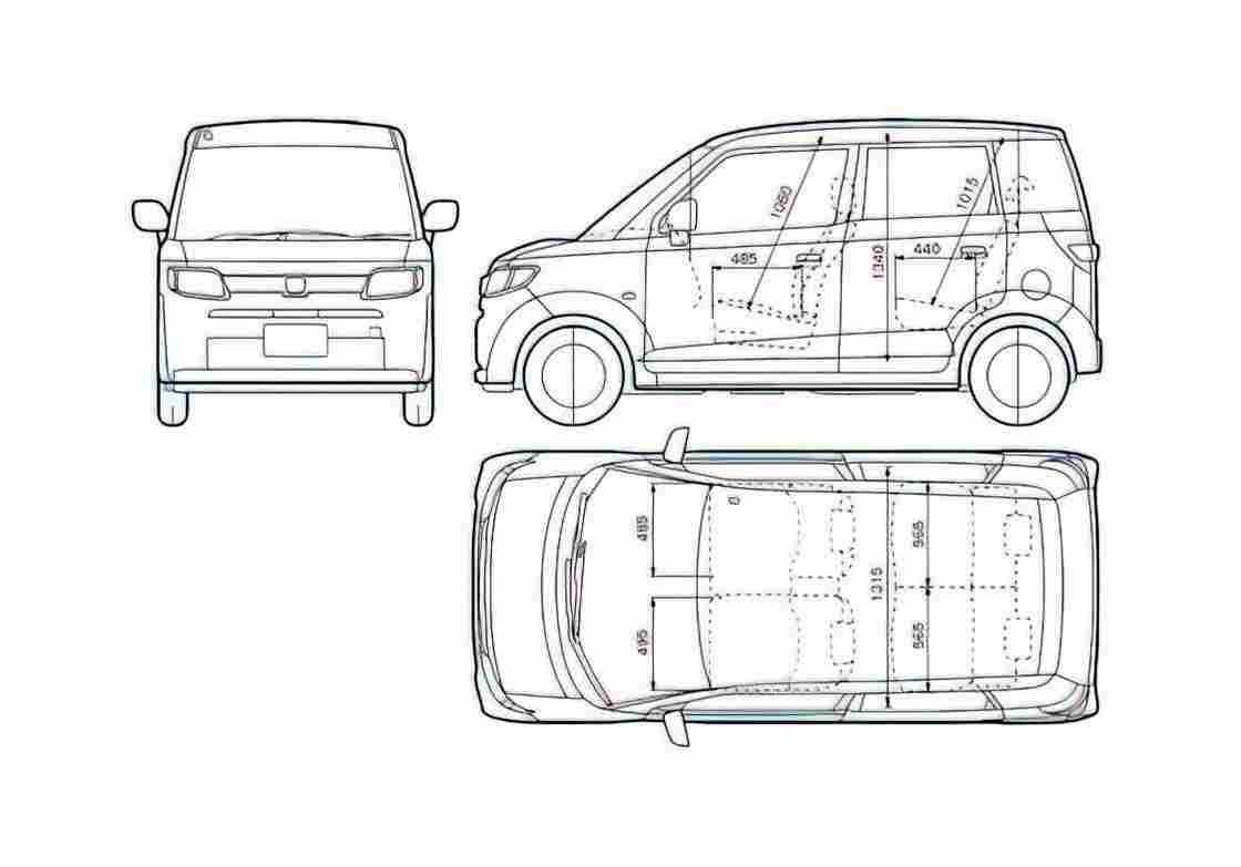 Blueprint Honda Zest Hatchback 2006 A4 Photo Print