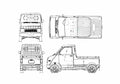 Blueprint Honda stepvan SF Pick up 1971 A4 Photo Print