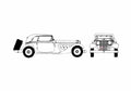 Blueprint Horch 670 V12 Cabriolet 1932 A4 Photo Print